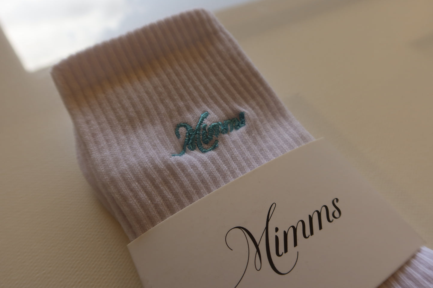 Crew Socks - Blue Embroidery