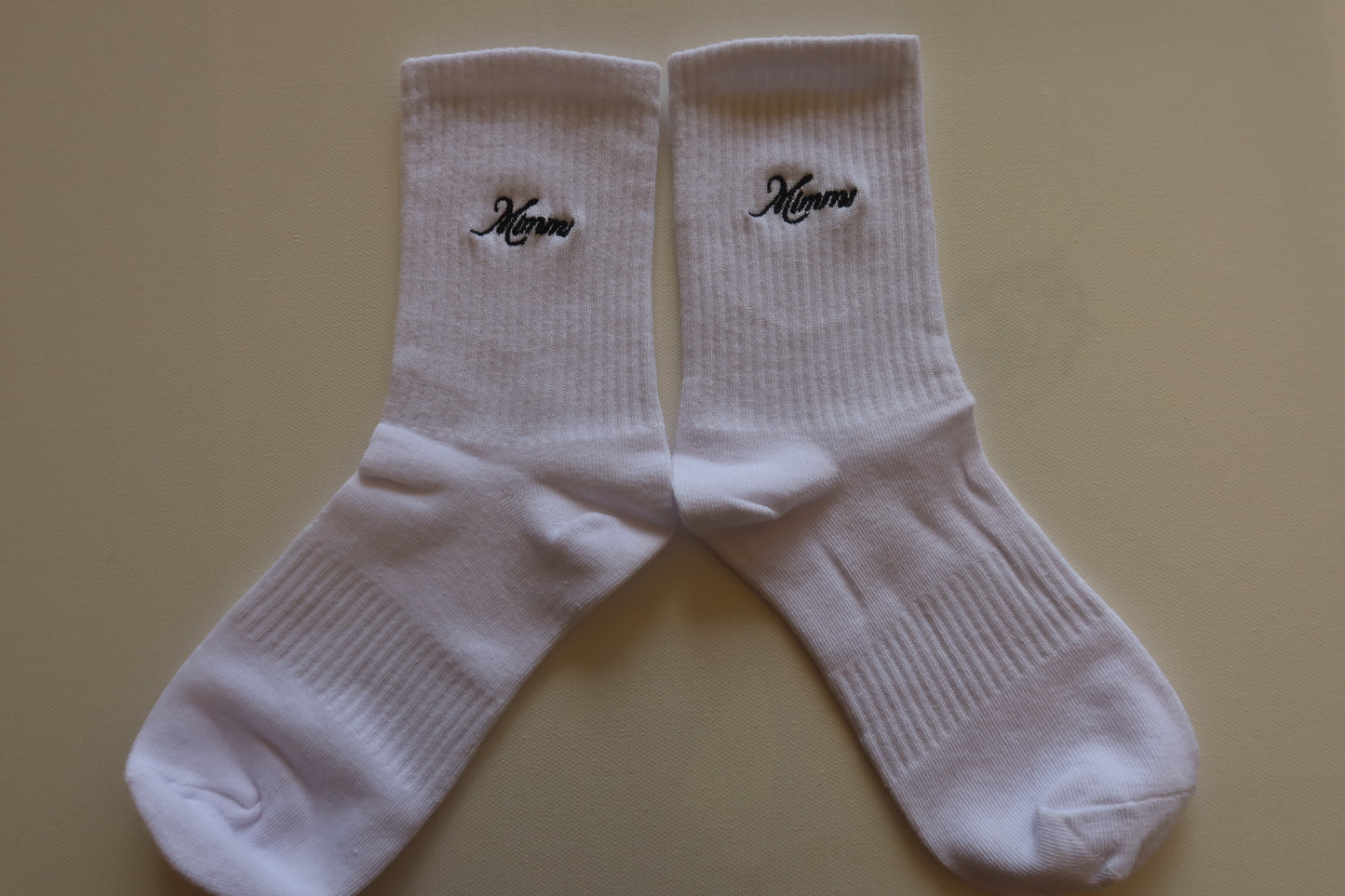 Crew Socks - Black Embroidery