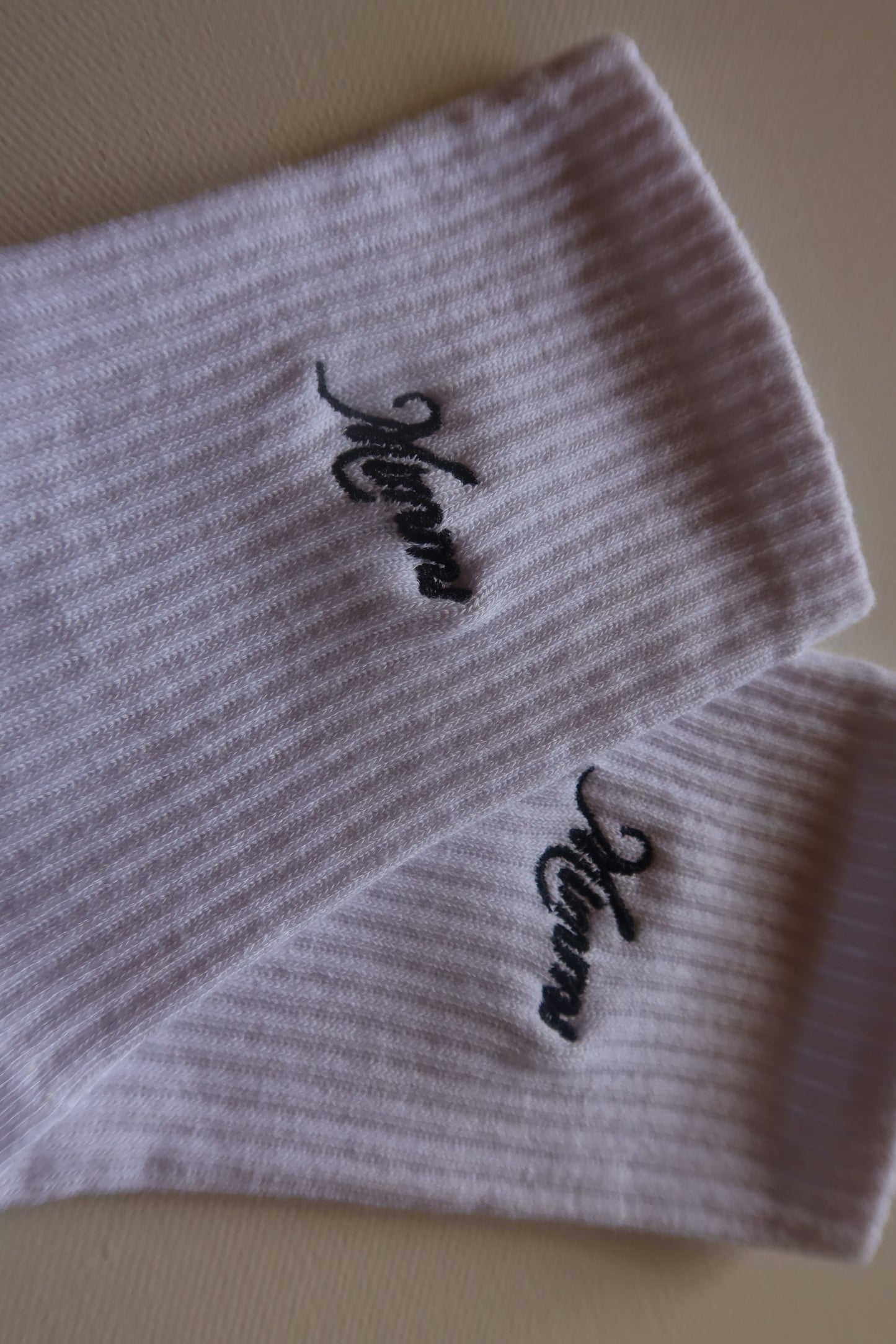 Crew Socks - Black Embroidery