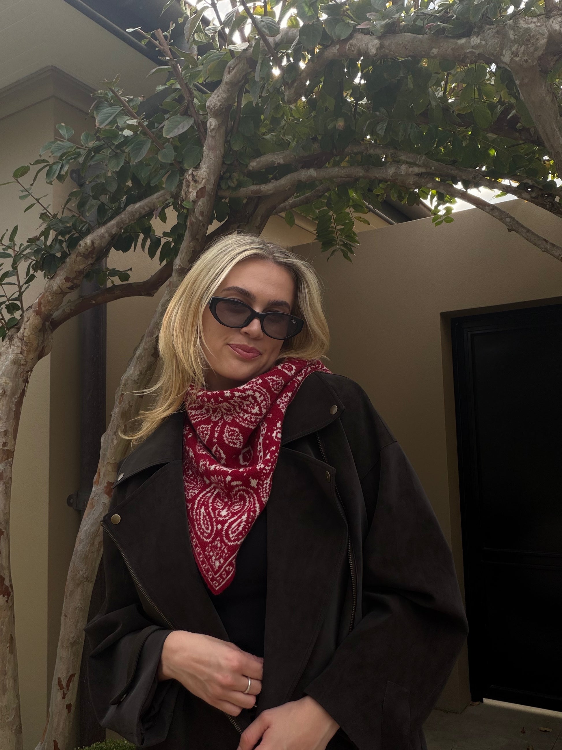 The Cashmere Bandana - Red