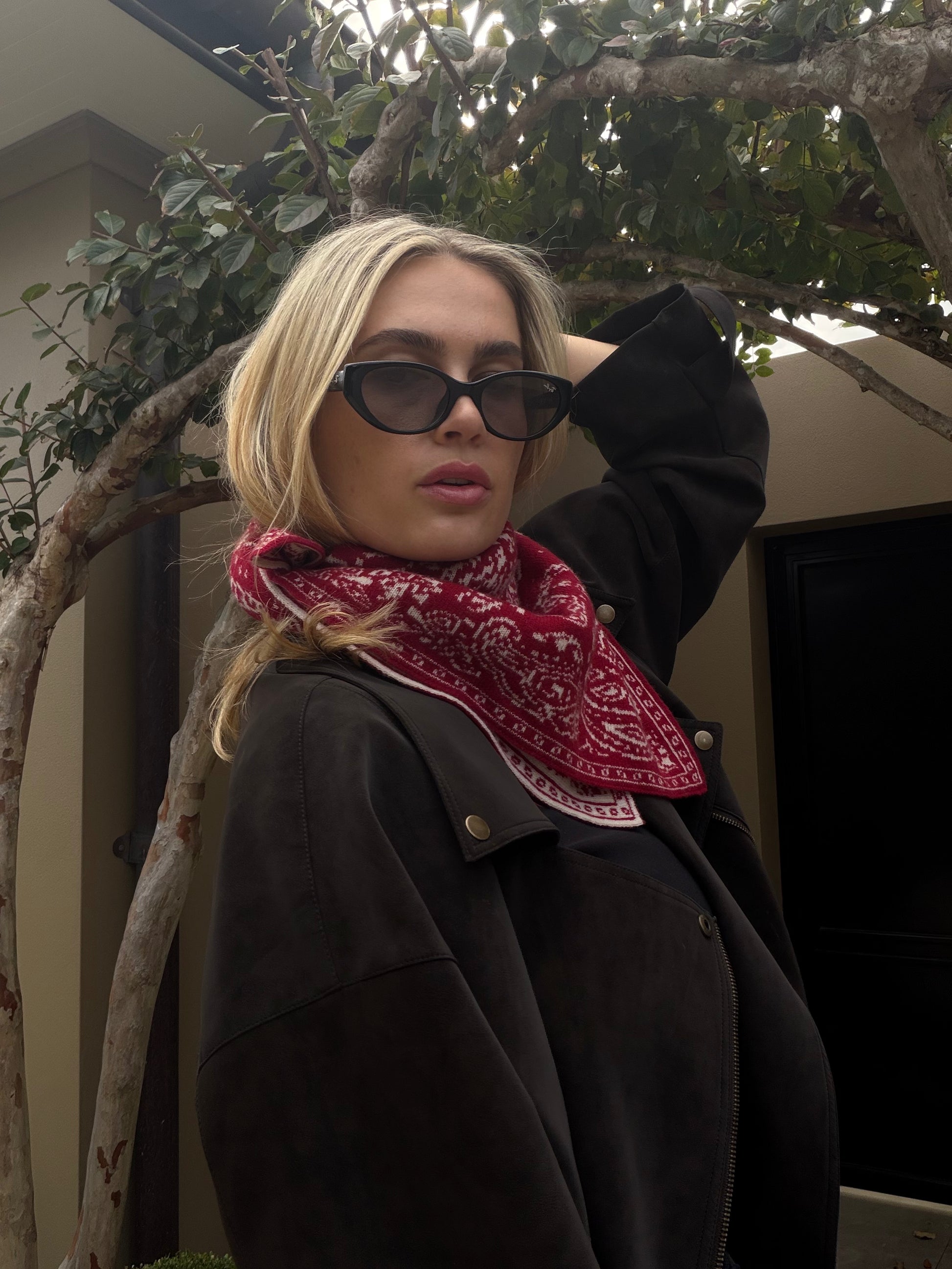 The Cashmere Bandana - Red