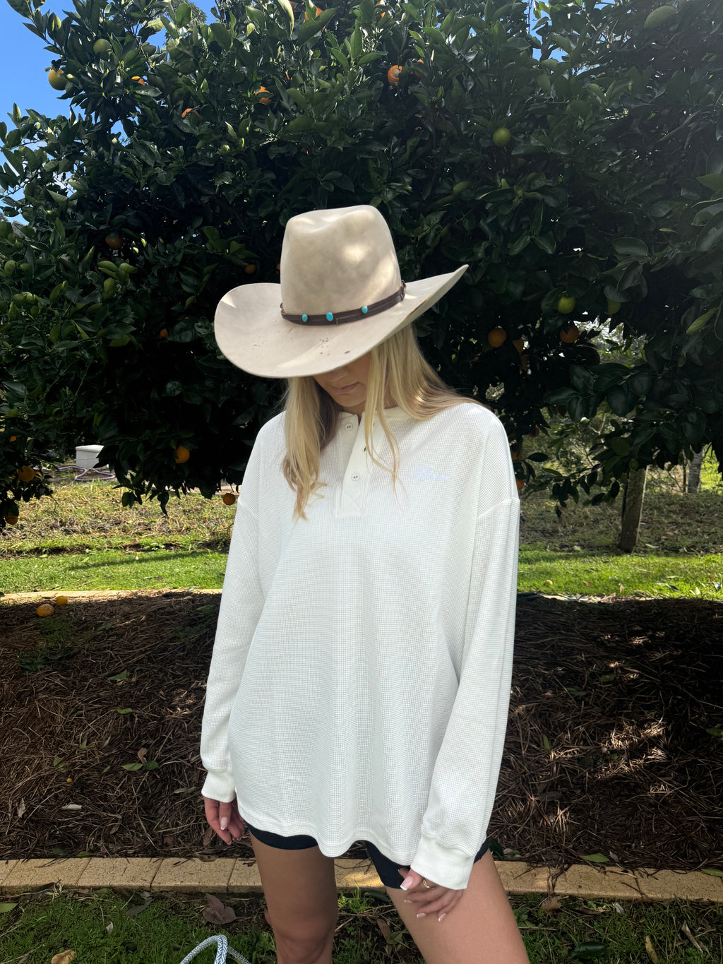 Waffle Henley Long Sleeve