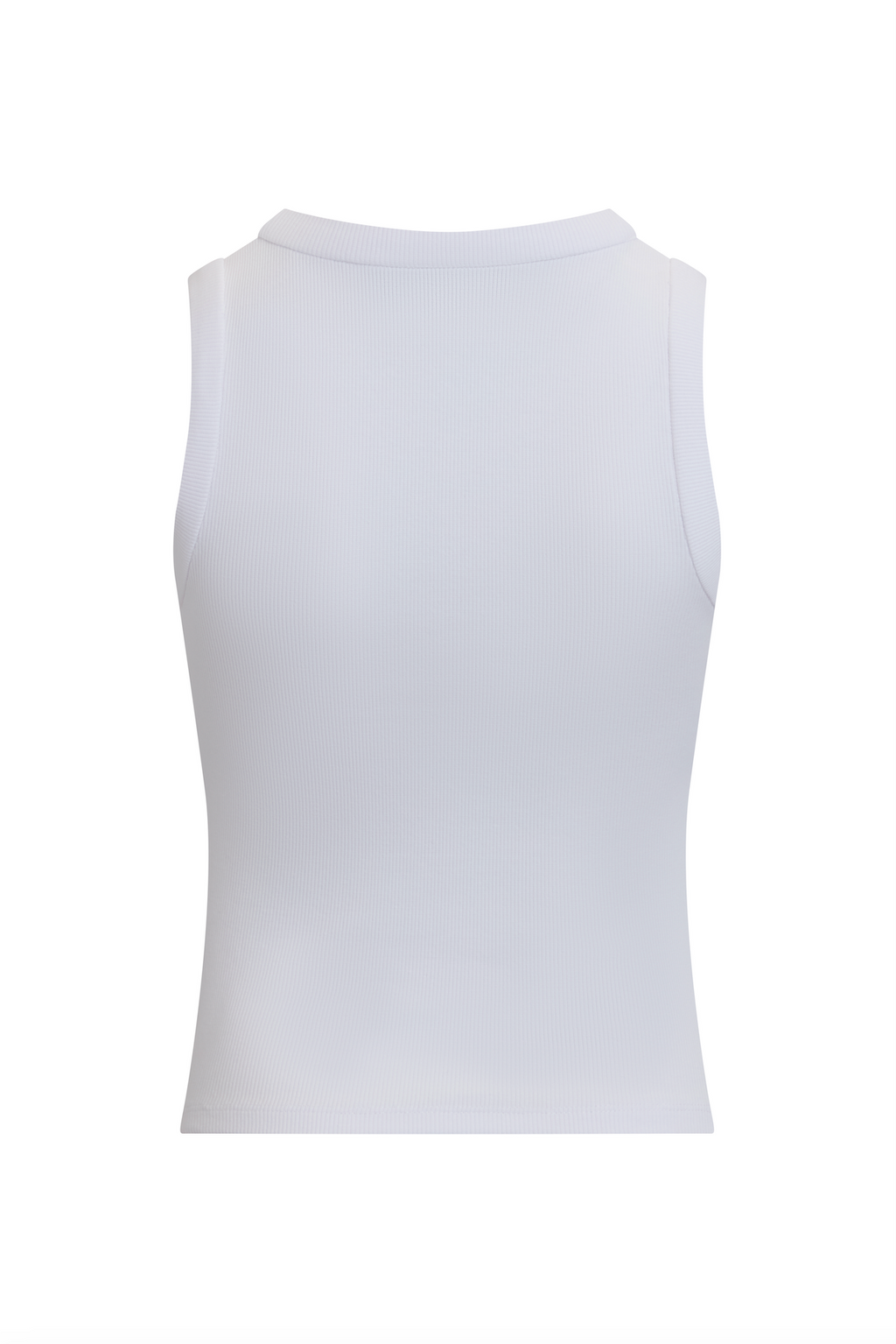 Ripped singlet with embriodered Mimms - White