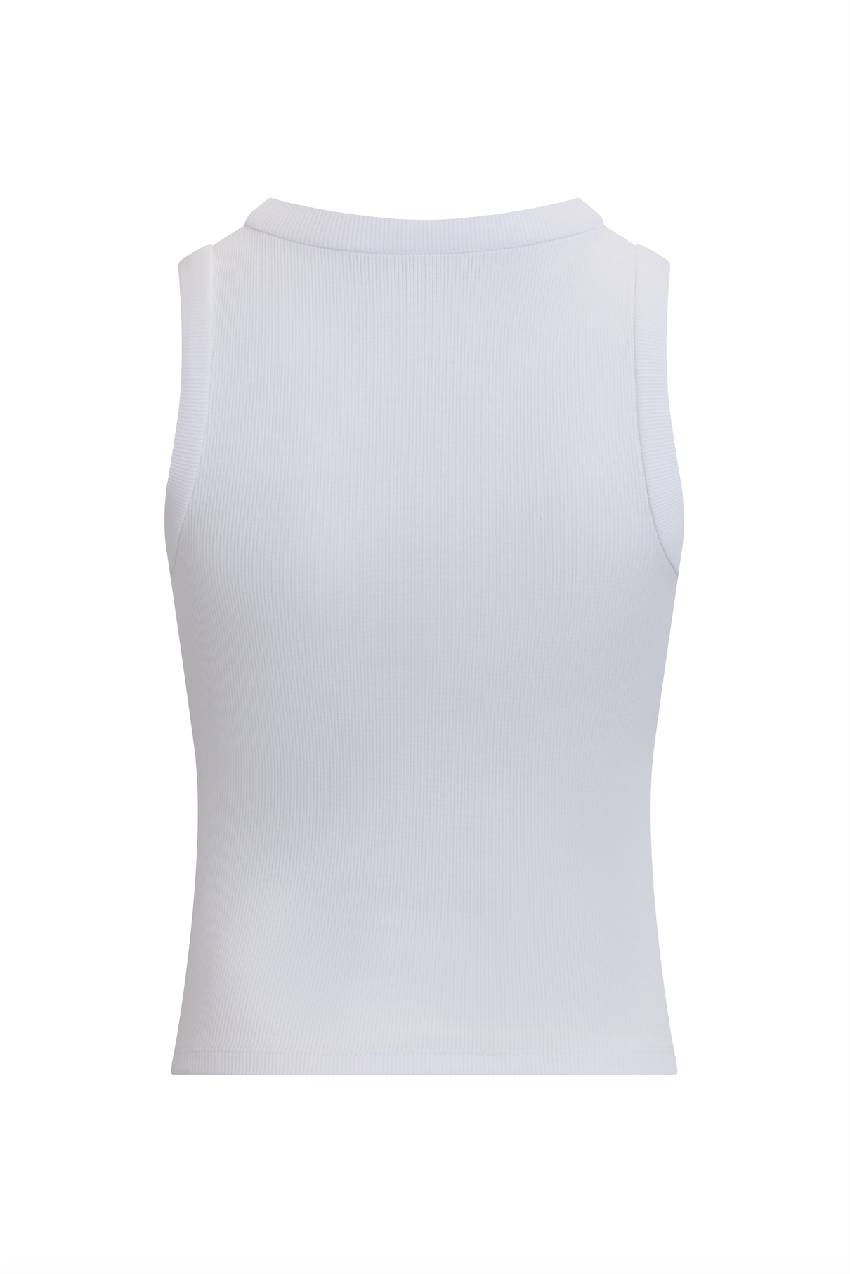 Ripped singlet with embriodered Mimms - White